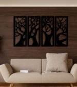 Majestic Tree of Life 4-Panel Metal Wall Art (Set of 4) - Image 2