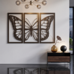 Butterfly Metal Wall Art Set - Premium 3-Piece Butterfly Triptych Set