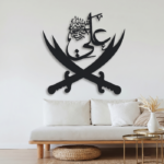 Hazrat Ali Zulfiqar Sword Metal Sign – Modern Islamic Wall Art