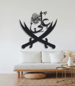 Hazrat Ali Zulfiqar Sword Metal Sign – Modern Islamic Wall Art