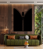 Abstract Zipper Premium Iron Wall Art