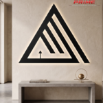 Laser Cut Allah Arabic Calligraphy black metal Islamic wall art